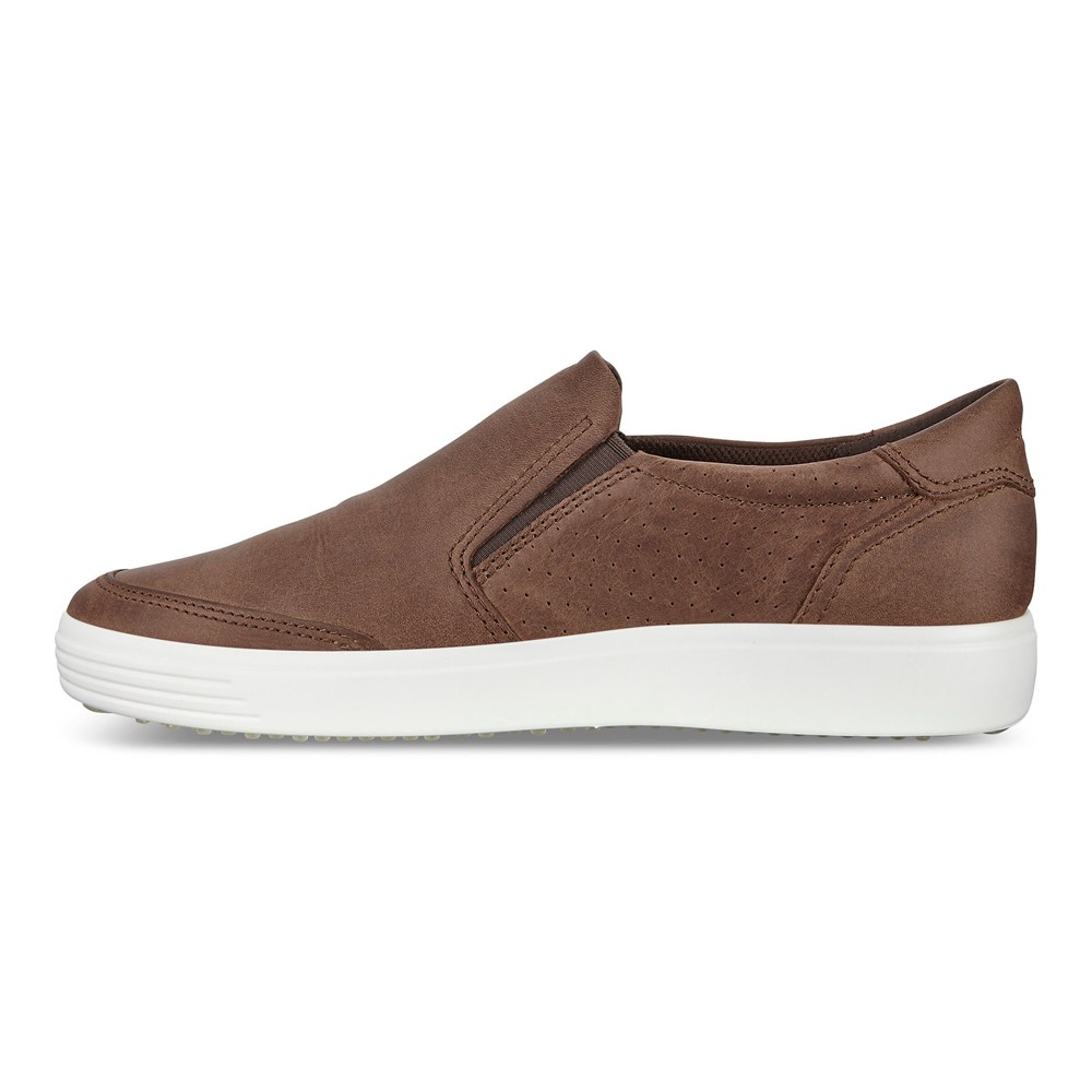 ECCO Mens Slip On Brown - Soft 7 Sneakerss - BSP-965807